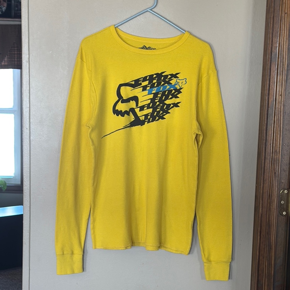 Fox Racing Yellow Long Sleeve Thermal shirt